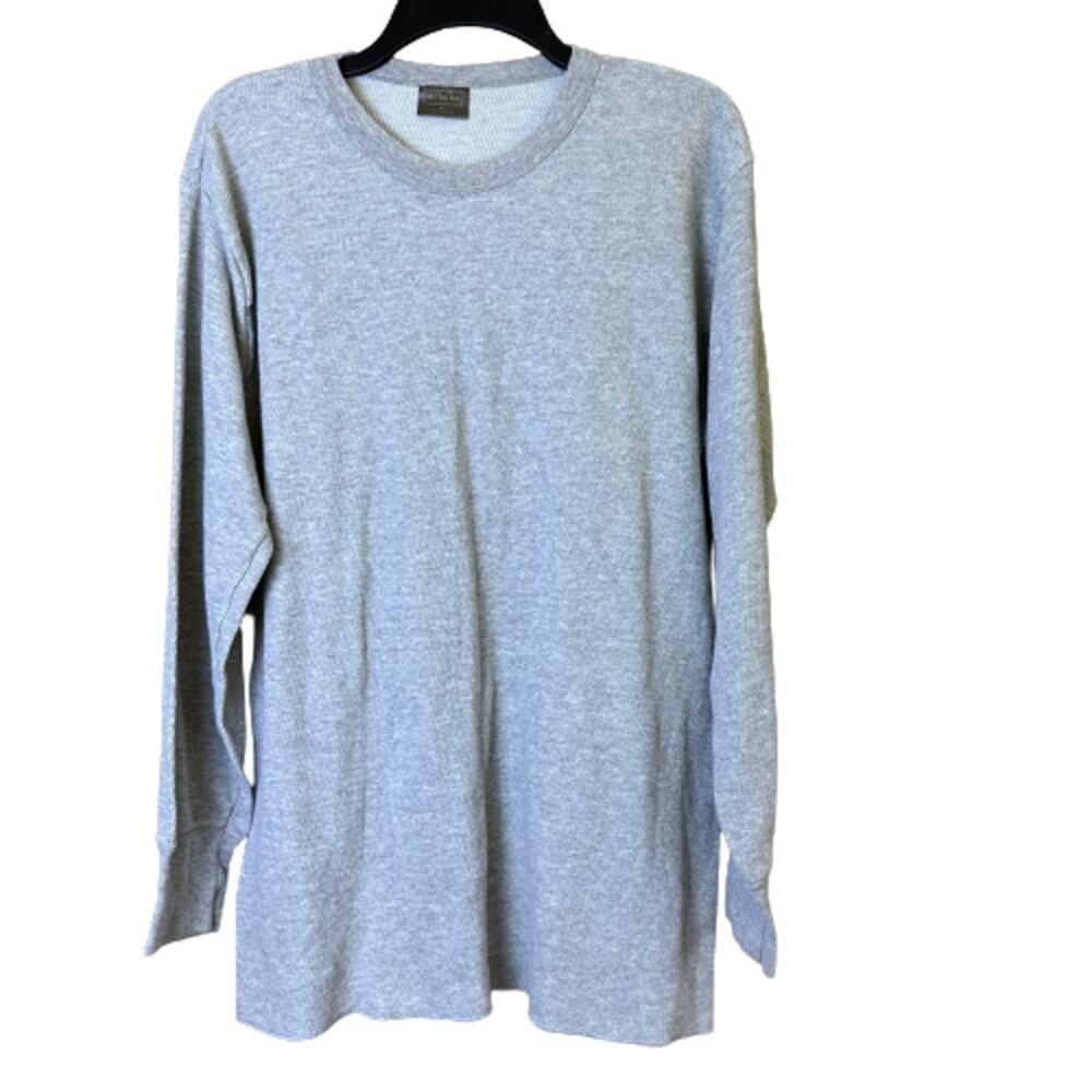 Merona Men's Top Grey Thermal wear Long Sleeve‎ Shirt - Size XL